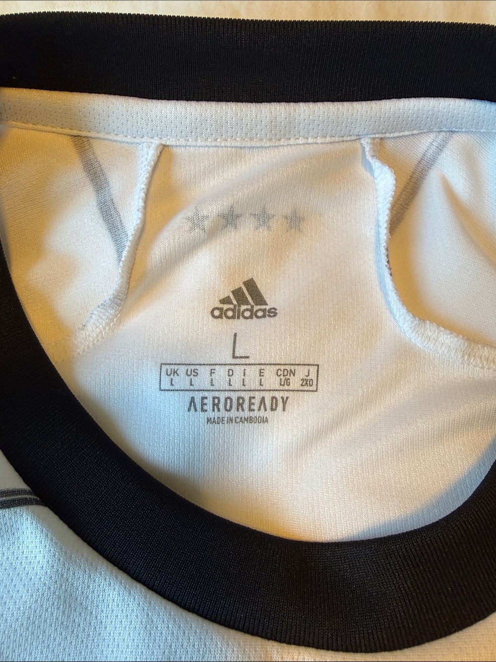 adidas White and Black Germany Football Shirt with Red Accent - Picture 3 of 4
